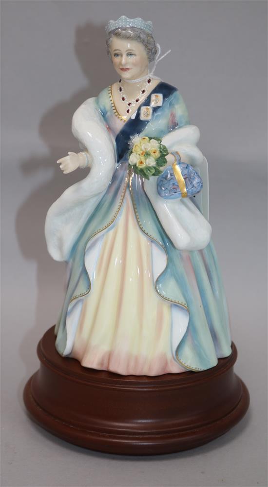 A Royal Doulton figure The Queen Mother HN3189, boxed height 25cm